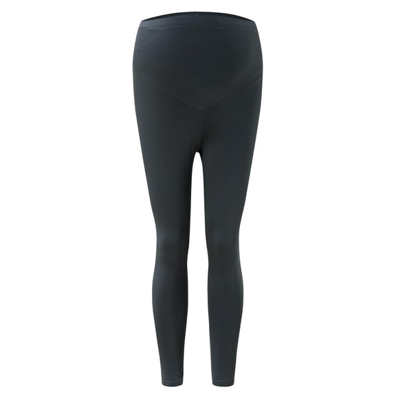 HANXIULIN Women's Maternity Leggings Seamless Yoga Pants Stretch Pregnancy Trousers Dark Gray M