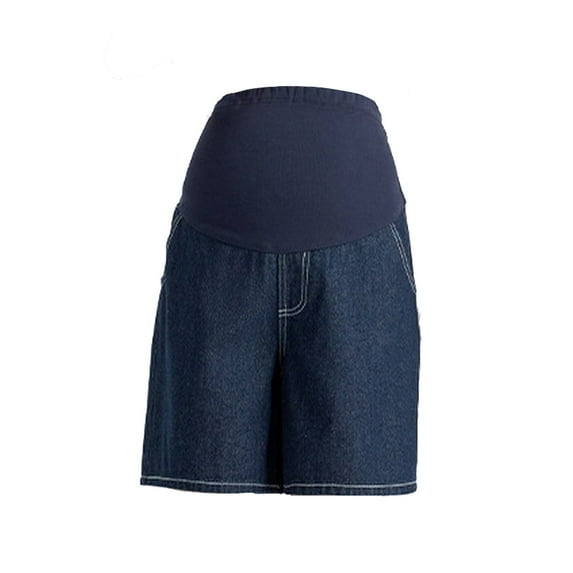 HANXIULIN Womens Maternity Pants Summer Women Thin Plus Size Belly Draging Pants Spring Summer Maternity Jeans Shorts Pregnant Pants, Sizes M-2XL