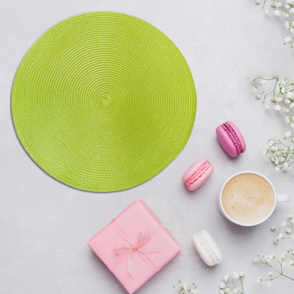 HANXIULIN Woven Spiral Table Placemats 15 Inches Round Set Of 4 Non Slip Dining & Kitchen Table Mats Home Kitchen Supplies