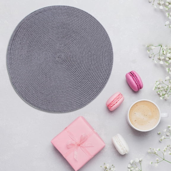 HANXIULIN Woven Spiral Table Placemats 15 Inches Round Set Of 4 Non Slip Dining & Kitchen Table Mats Home Kitchen Supplies