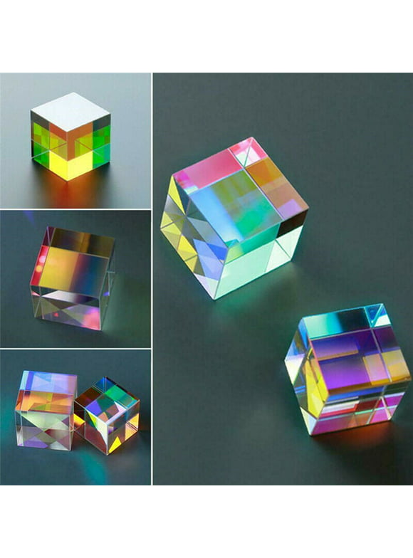 HANXIULIN X-Cube Optical Glass Dichroic Cube Prism RGB Combiner Splitter Gift Soft Well Home Decor