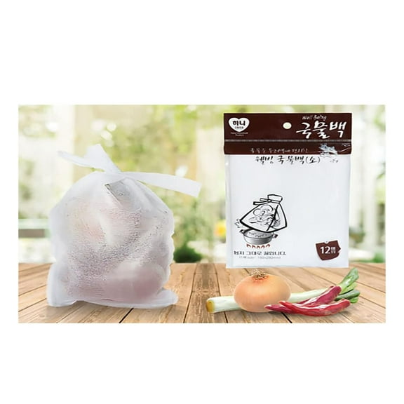 HANY 60 Disposable Soup and Tea Filter Bags for Loose Tea, Soup Ingredients, Herbs, Coffee, 12pc x 5 pack (7x11in)