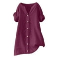 HANZEERUI 2024 Oversized Button Down Shirts For Women Womens Summer