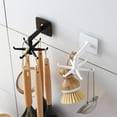 thumbnail image 1 of HAOAN 2PCS 360°Rotating Folding Hook,Self-Adhesive 180°Vertical Flip Waterproof Utility Hook for Home Kitchen Bathroom Towel Office Sticky Wall Hook, Damage-Free No Drilling (White + Black), 1 of 3