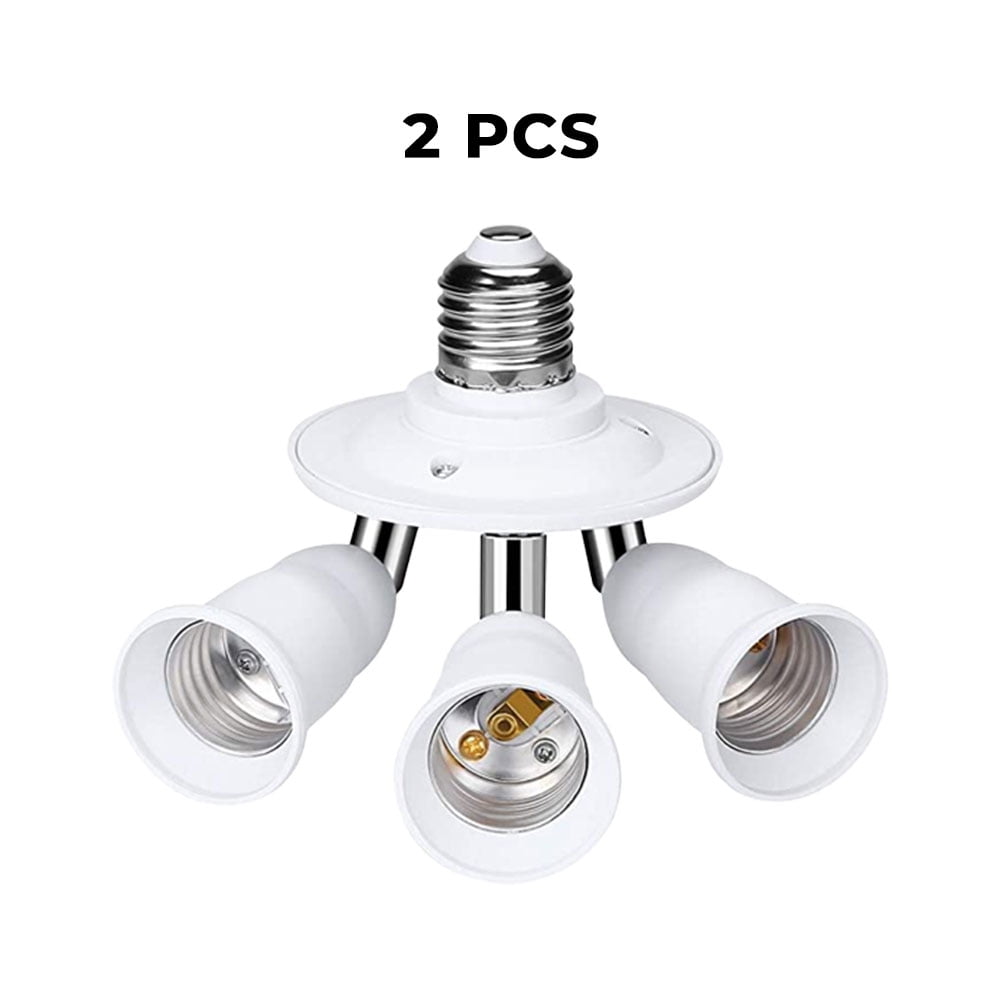HAOAN 3 in 1 E27 Light Socket Splitter Adapter, Standard Base LED Bulb ...