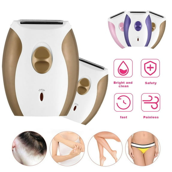 HAOAN Epilator for Women, Hair Removal Epilator with Epilator Head, Electric Cordless Hair Shaver Portable Painless Epilator Hair Removal for Face Bikini Trimmer Ladies & Men Gold