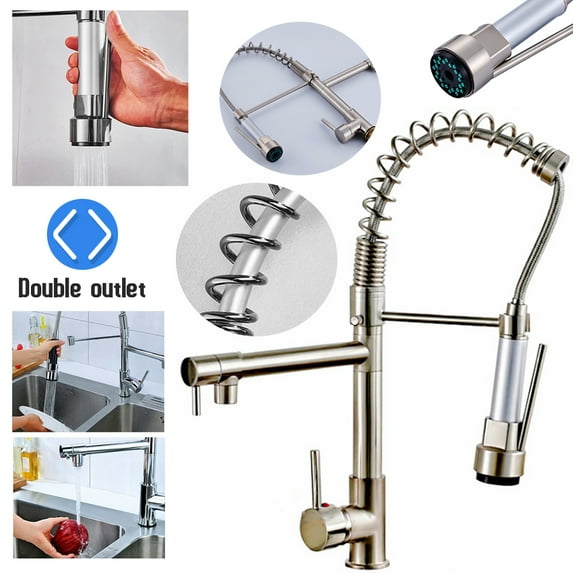 HAOAN Kitchen Faucets for Home, All Copper Spring Single Outlet Faucet,Faucet Kitchen Sink Faucet