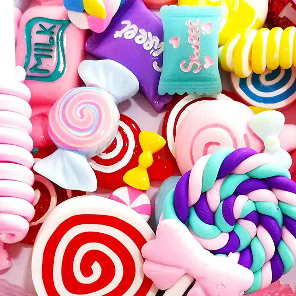 HAOAN Resin Fake Candy Set Mixed Assorted Sweets Making Supplies for ...