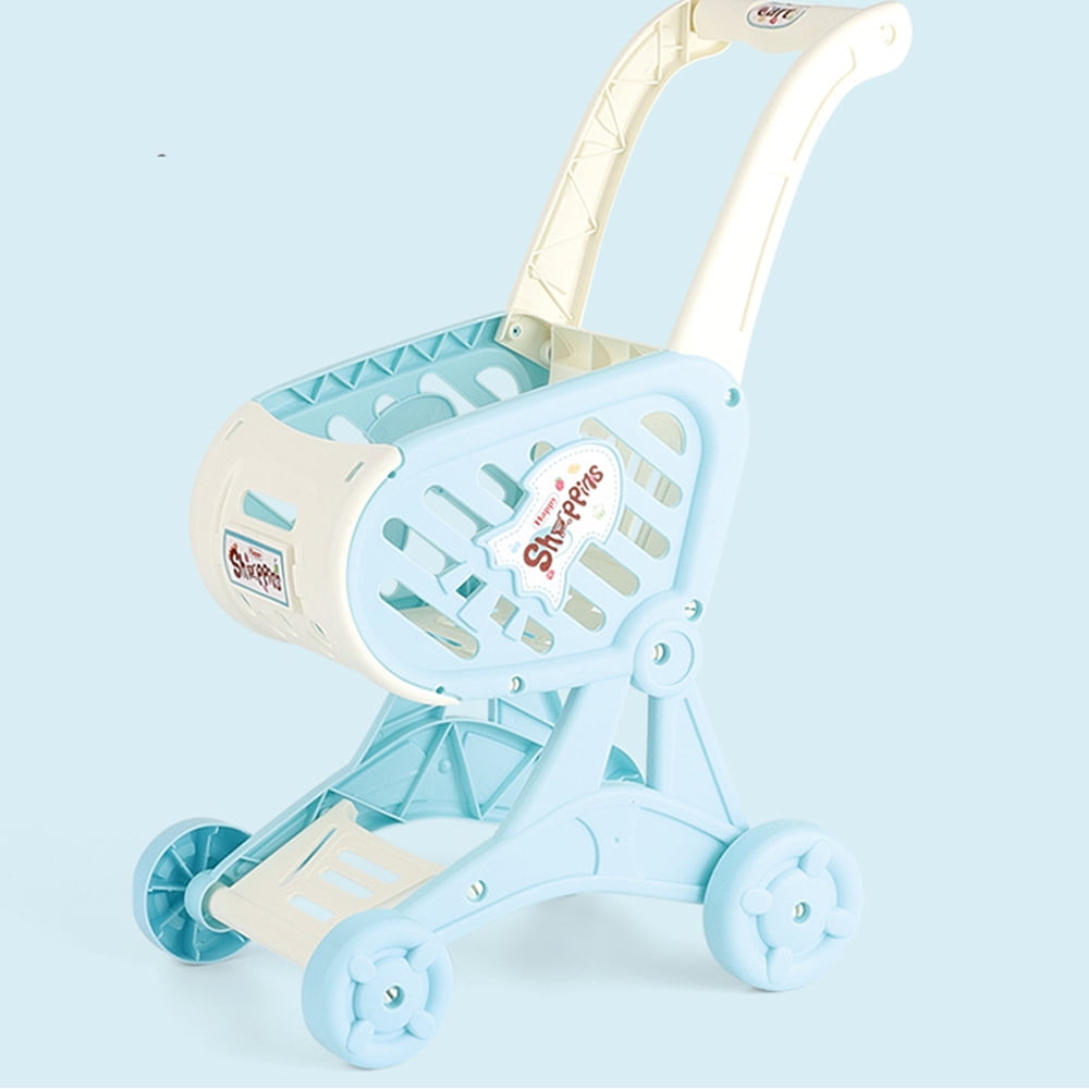 HAOAN Shopping Cart Toy, Pretend Play Toys Grocery Cart Toys Gifts for Kids Boy & Girl Ages 3 up, Blue