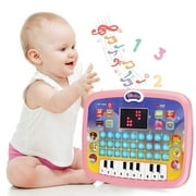 HAOAN Tablet Toy , Educational Learning Toys with Light and Music Gift for Toddlers 1 2 3 Years Old Girls Boys