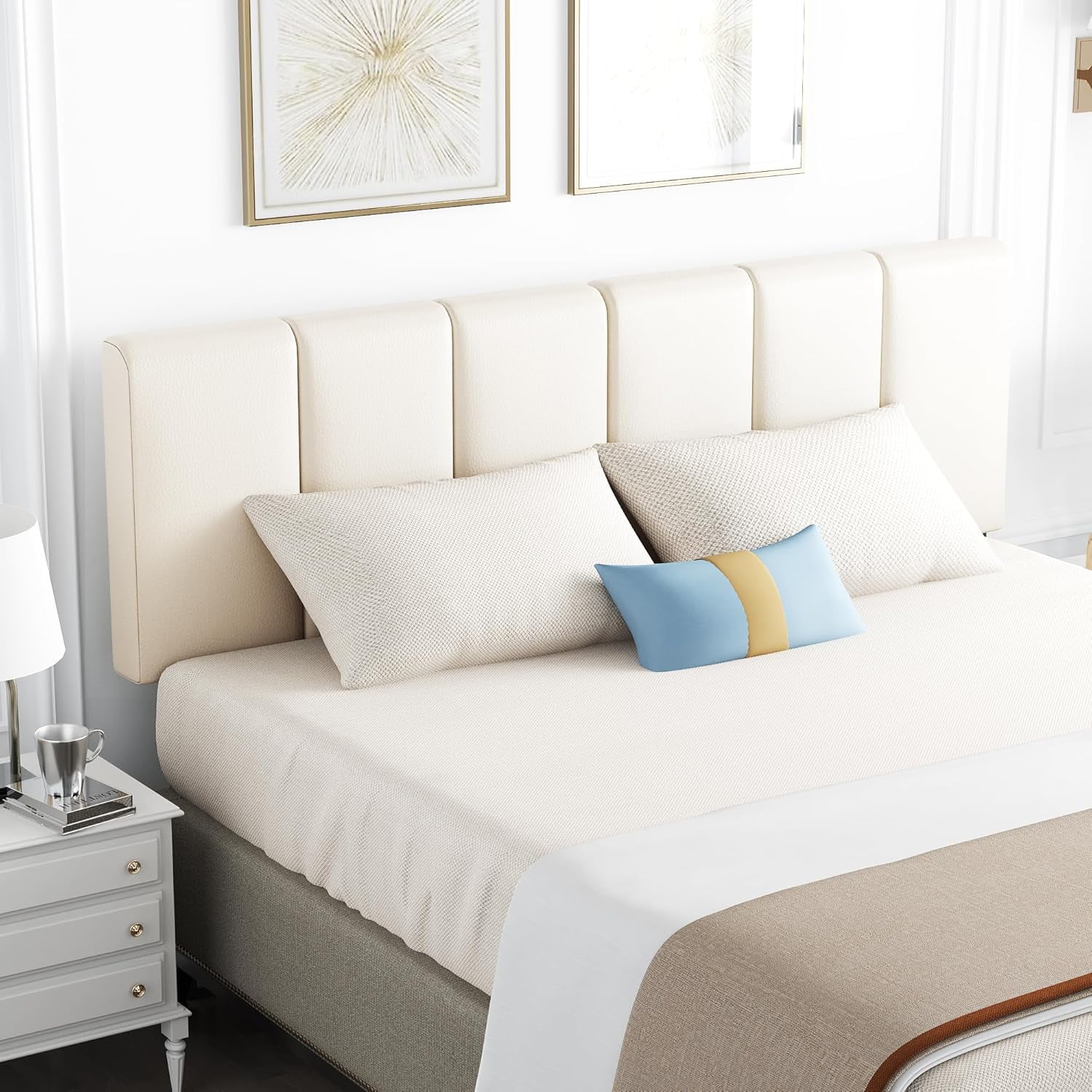HAOBO Home Upholstered Headboards Foldable Queen/Full Faux Leather ...