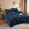 thumbnail image 1 of HAOK 5 PCS Shaggy Duvet Cover Bedding Set - Fluffy Comforter Cover Long Faux Fur Luxury Ultra Soft Cozy (Navy Blue, Queen), 1 of 6