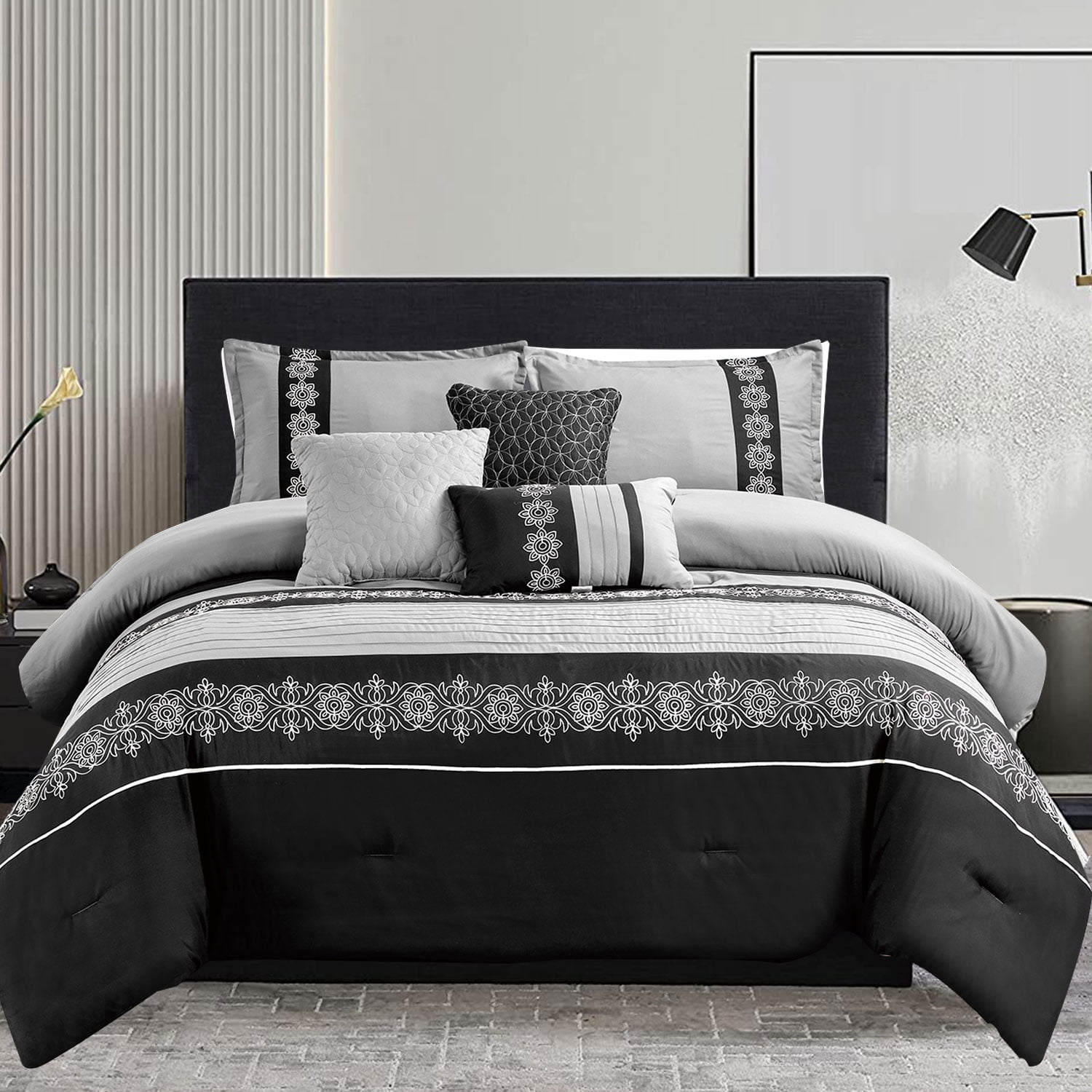 Black and grey bed set outlet