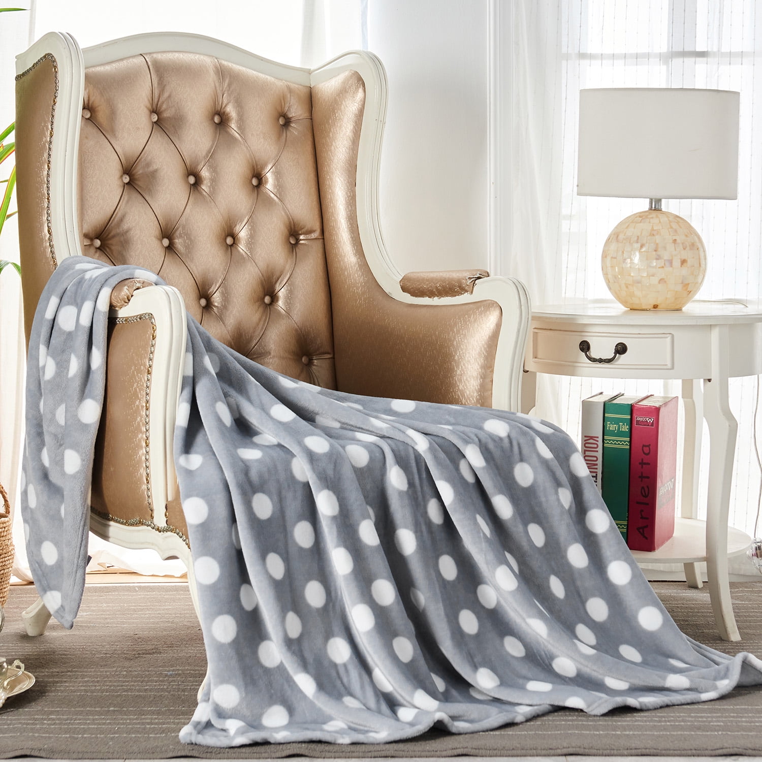HAOK Soft Warm Plush Fleece Flannel Throw Blanket,Print Throw 50" x 60"