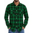 thumbnail image 1 of HAOMEILI Men's Button Down Regular Fit Long Sleeve Plaid Flannel Casual Shirts, 1 of 6