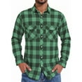 thumbnail image 1 of HAOMEILI Men's Button Down Regular Fit Long Sleeve Plaid Flannel Casual Shirts, 1 of 7