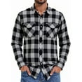 thumbnail image 1 of HAOMEILI Men's Button Down Regular Fit Long Sleeve Plaid Flannel Casual Shirts, 1 of 7