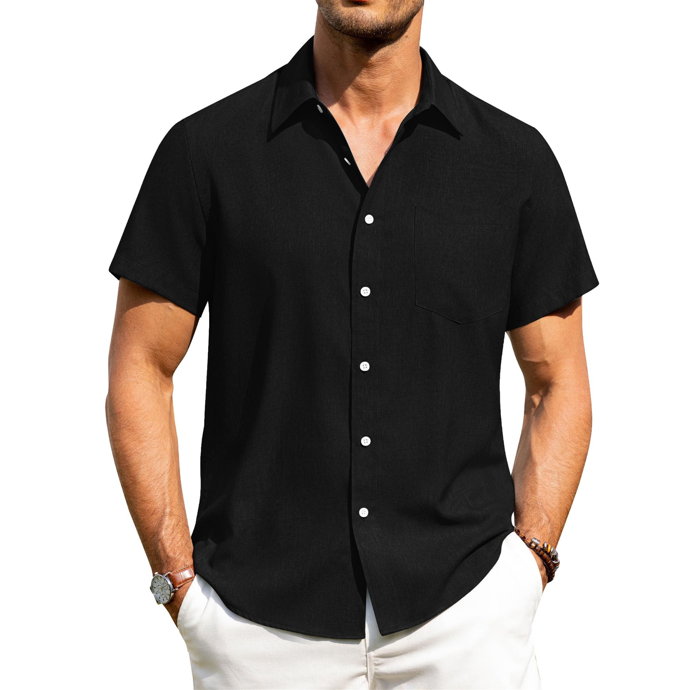 Casual Button-Down Summer Shirt for Men