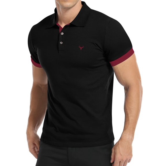 HAOMEILI Men's Classic Slim Fit Iconic Polo Shirt