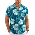 thumbnail image 1 of HAOMEILI Men's Hawaiian Shirt Short Sleeve Floral Button Down Shirts Tropical Holiday Beach Shirts, 1 of 7