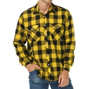 HAOMEILI Men's Long Sleeve Plaid Flannel Casual Shirts Button Down Regular Fit Shirt