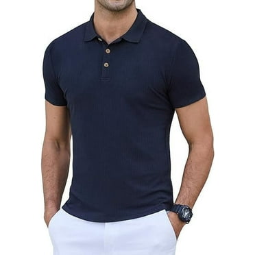 HAOMEILI Mens collared shirts short sleeve, Quick-Drying Performance Polo For Men, 40+ Upf Protection