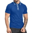 thumbnail image 1 of HAOMEILI Men's Polo Shirts Summer Short Sleeve Casual 3 Button T-Shirts Classic Basic Golf Work Tees Tops, 1 of 7