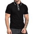 thumbnail image 1 of HAOMEILI Men's Polo Shirts Summer Short Sleeve Casual 3 Button T-Shirts Classic Basic Golf Work Tees Tops, 1 of 7