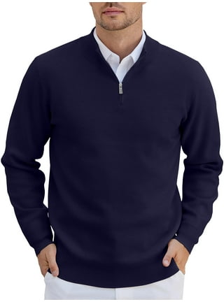 Navy Blue Polo Sweater