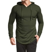 HAOMEILI Men's S-5X Short/Long Sleeve Fashion Athletic Hoodies Sport Sweatshirt Hip Hop Pullover