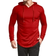 HAOMEILI Men's S-5X Short/Long Sleeve Fashion Athletic Hoodies Sport Sweatshirt Hip Hop Pullover
