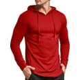 thumbnail image 1 of HAOMEILI Men's Short/Long Sleeve Hoodie Cotton Hooded T Shirts Lightweight Sweatshirt Hoodies Pullover, 1 of 7