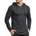 thumbnail image 1 of HAOMEILI Men's Short/Long Sleeve Hoodie Cotton Hooded T Shirts Lightweight Sweatshirt Hoodies Pullover, 1 of 7
