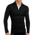 thumbnail image 1 of HAOMEILI Men's Short Long Sleeve Polo Shirts Casual Slim Fit Basic Designed Cotton Shirt Tops, 1 of 6