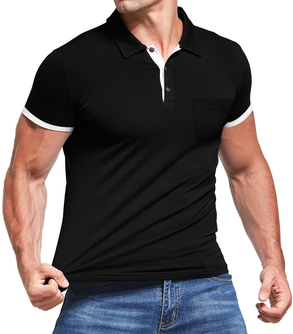 Men's Slim Fit Henley Shirt - Casual Long Sleeve Cotton Blend Shirt With Button Placket