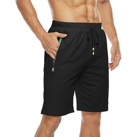 HAOMEILI Men's Shorts Casual Classic Fit Drawstring Summer Beach Shorts with Elastic Waist and Pockets