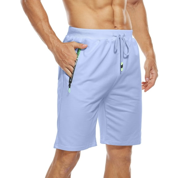 HAOMEILI Men's Shorts Casual Classic Fit Drawstring Summer Beach Shorts with Elastic Waist and Pockets