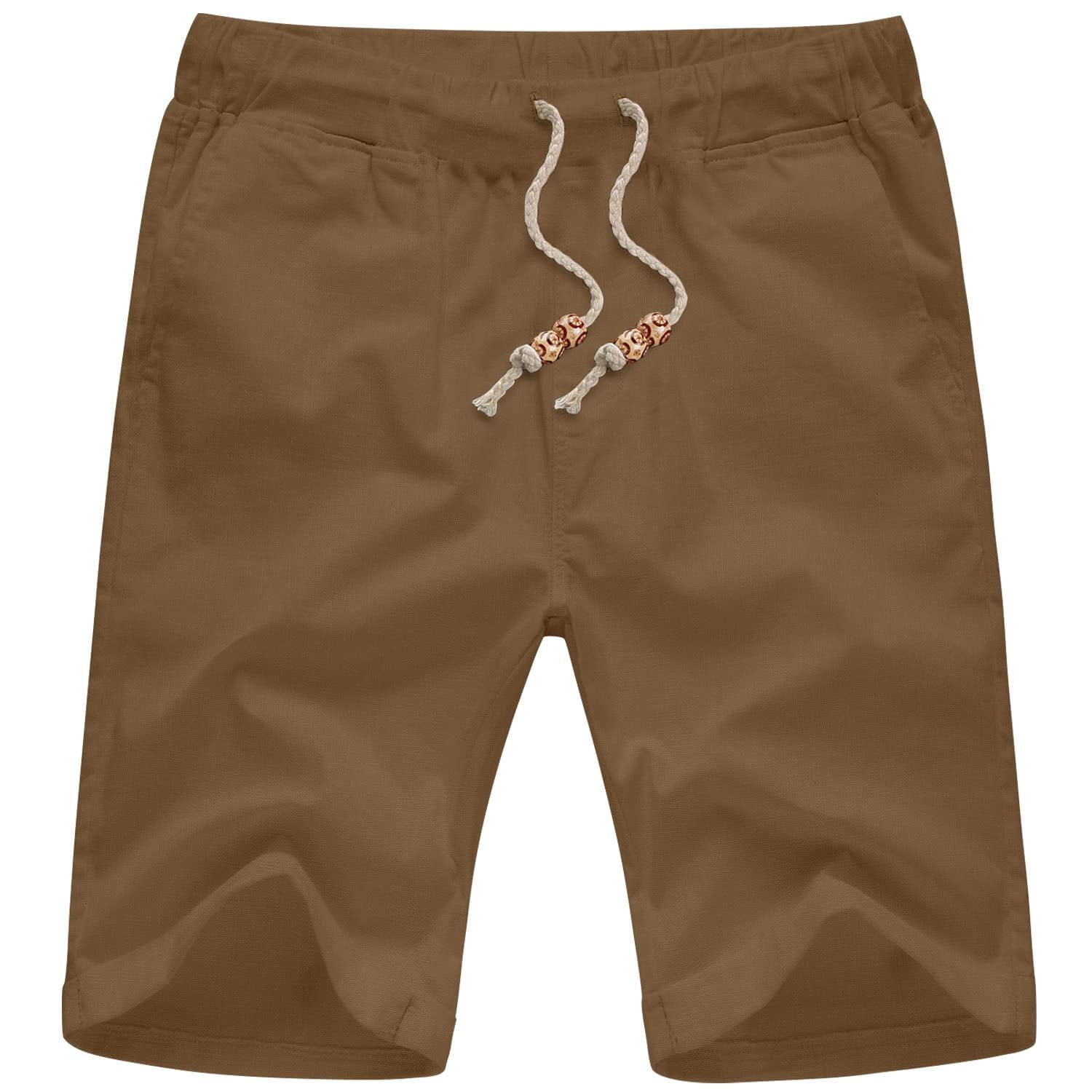 STICKON Men’s Shorts – Casual Elastic Waist With Drawstring & Zipper Pockets, Comfortable Summer Shorts - View #2