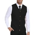 thumbnail image 1 of HAOMEILI Men's Sleeveless Sweater Vest V-Neck Casual Cable Knit Button Down Cardigan Vest, 1 of 7