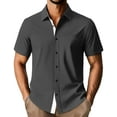 thumbnail image 1 of HAOMEILI Mens Button Down Short Sleeve Shirts Casual Wrinkle-Free Dress Shirts Summer Beach, 1 of 5