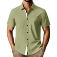 thumbnail image 1 of HAOMEILI Mens Button Down Short Sleeve Shirts Casual Wrinkle-Free Dress Shirts Summer Beach, 1 of 5