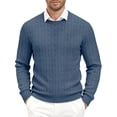 thumbnail image 1 of HAOMEILI Men's Relaxed Fit Cable Knit Crewneck Sweater, 1 of 7
