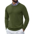 thumbnail image 1 of HAOMEILI Mens Crewneck Sweater Pullover Knit Sweater Lightweight Sweaters with Ribbing Edge, 1 of 5