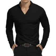 HAOMEILI Mens Short/Long Sleeve Polo Shirts Casual Slim Fit Basic Designed Cotton Shirts