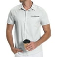 thumbnail image 1 of HAOMEILI Mens Short Sleeve Casual Button Down Shirts Summer Untucked Dress Shirts with Pocket, 1 of 7
