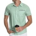 thumbnail image 1 of HAOMEILI Mens Short Sleeve Casual Button Down Shirts Summer Untucked Dress Shirts with Pocket, 1 of 7