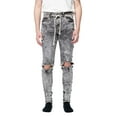 thumbnail image 1 of HAOMEILI Stylish Distressed Slim-fit Grey Jeans for Men, 1 of 5