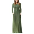 thumbnail image 1 of HAOMEILI Women Long Sleeve Loose Plain Maxi Dresses Casual Long Dresses with Pockets, 1 of 7
