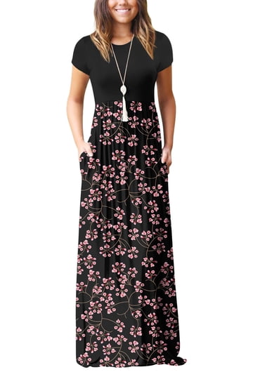 chinese dress ladies Tall Bella Floral Maxi Dress Black / M main image 0