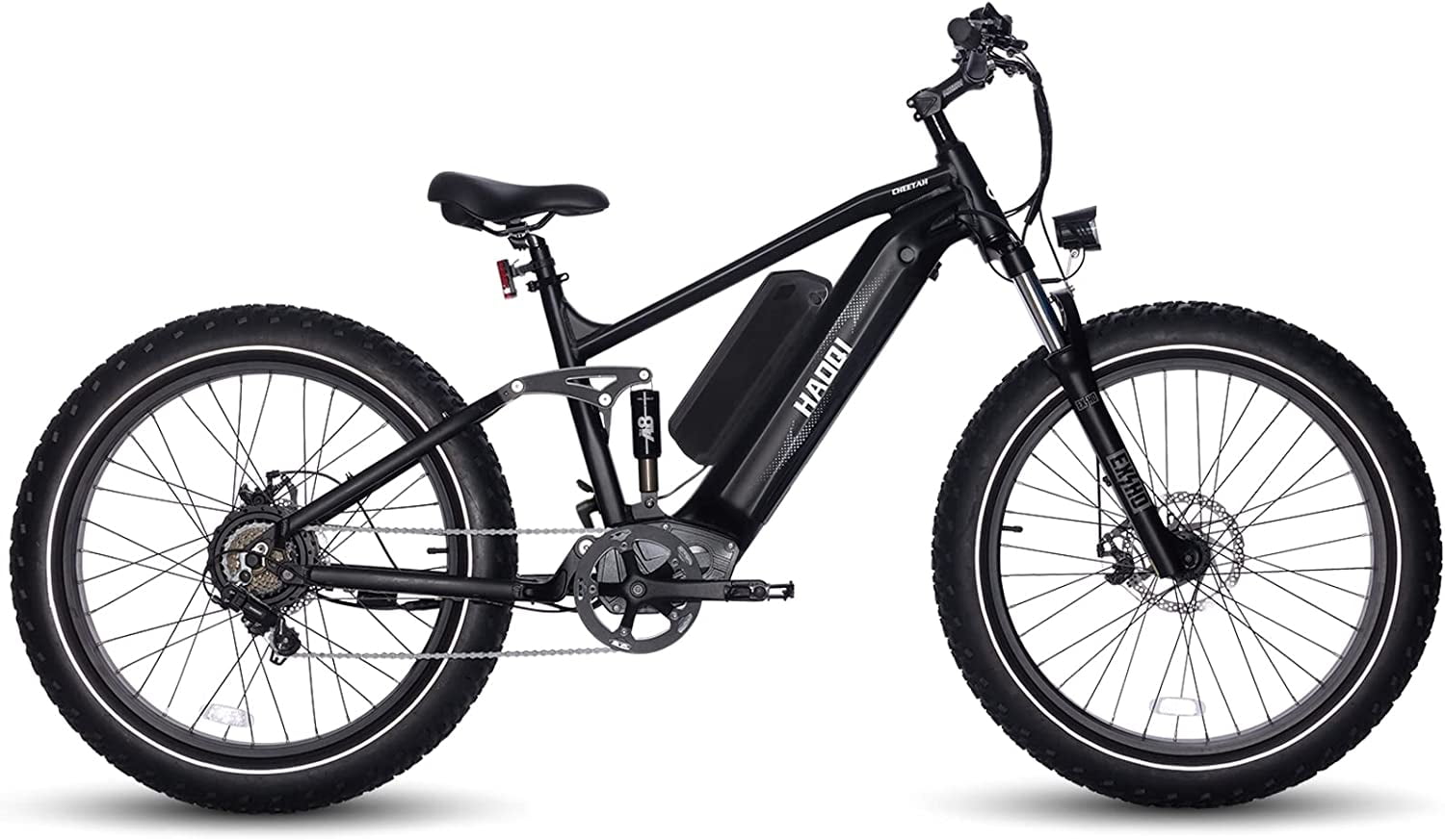 HAOQI Black Cheetah Electric Bike for Adults, 48V 25Ah Removable Dual ...